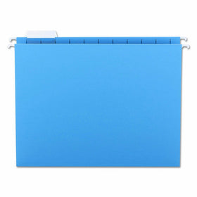 Smead Hanging File Folder, 1/5-Cut Adjustable Tab, Letter Size, Blue, 25 per Box (64060)
