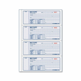 REDIFORM Money Receipt Books Black Print Carbonless, Duplicate, 400 Sets per Book (8L816)