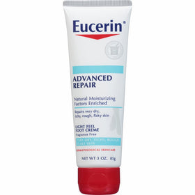 Eucerin Advanced Repair Light Feel Foot Creme 3 Ounce (Pack of 3) (Packaging May Vary)