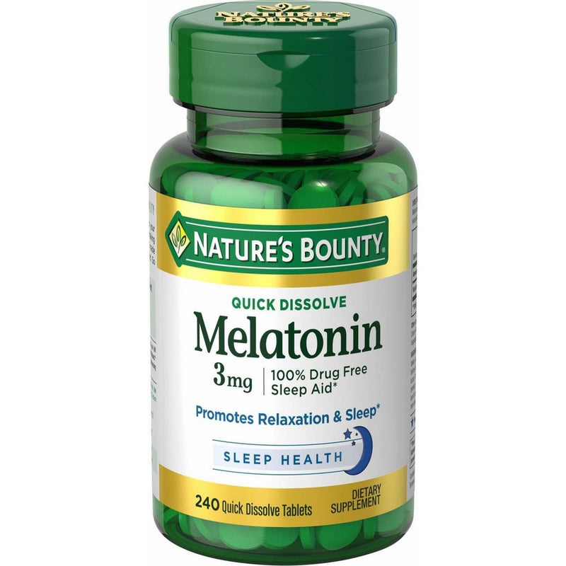 Nature's Bounty Melatonin 3 mg, 240 Quick Dissolve Tablets