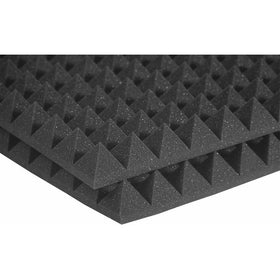 Auralex Acoustics Studiofoam Pyramid Acoustic Absorption Foam, 2" x 24" x 24", 12-Panels, Charcoal