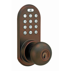 MORNING INDUSTRY INC QKK-01OB 3-In-1 Remote Control & Touchpad Doorknob, Oil Rubbed Bronze