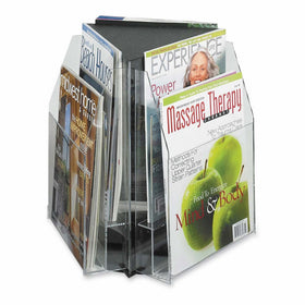 Safco Products 5698CL Reveal Table Top Literature Display, 6 Magazine, Clear