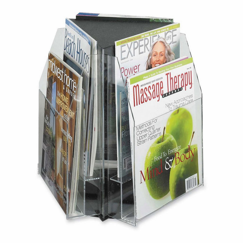 Safco Products 5698CL Reveal Table Top Literature Display, 6 Magazine, Clear