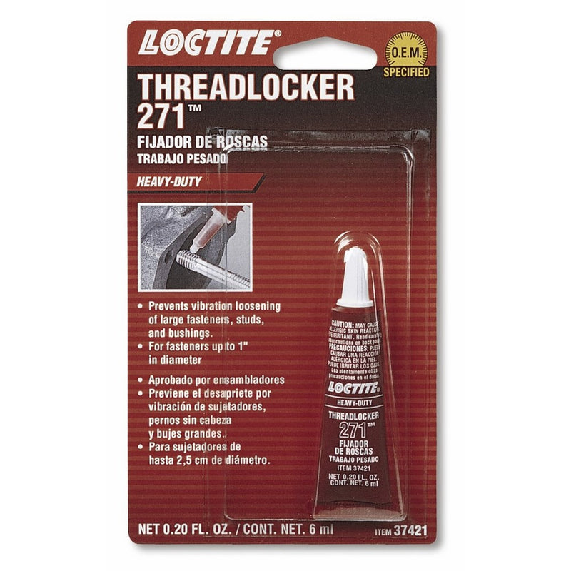 Loctite 37421 271 Red Heavy Duty Threadlocker, 6-milliliter Tube