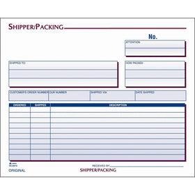 Adams Shipper and Packing Slip Unit Set, 8.5 x 7.44 Inch, 3-Part, Carbonless, 100-Pack, White, Canary and Pink (NC3876)