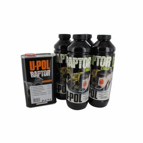 U-Pol Products 0820V RAPTOR Black Truck Bed Liner Kit - 4 Liter