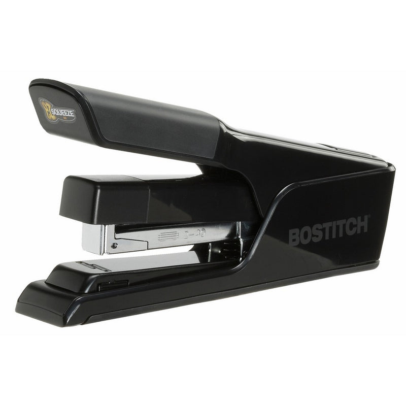 Bostitch EZ Squeeze40 Sheet Flat Clinch Desktop Stapler, Reduced Effort, Black (B9040)