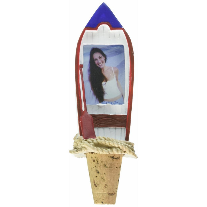 Epic Products Rowboat Picture Frame Bottle Stopper, 4.75-Inch