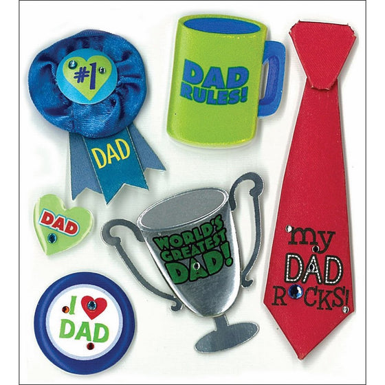 Jolee's Boutique Dimensional Stickers, Number 1 Dad