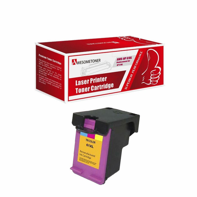 Awesometoner Remanufactured Ink Cartridge Replacement for HP 61XL