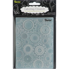 Darice 1217-54 Embossing Folders, 4.25 by 5.7-Inch, Steam Punk Design