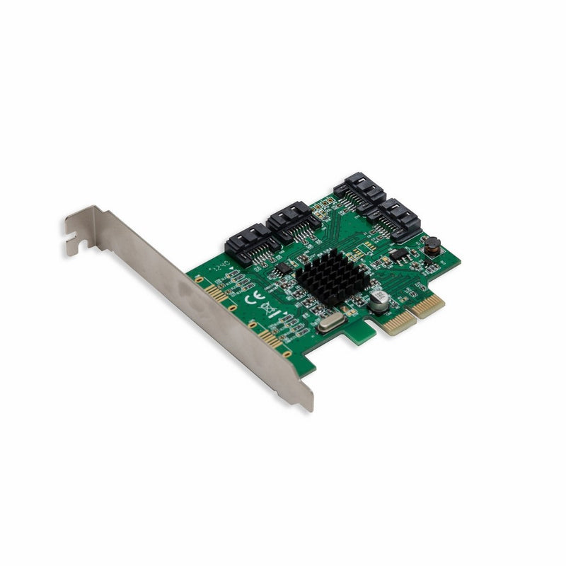 IO Crest SI-PEX40062 4 Port SATA III PCIe 2.0 x2 Controller Card Green