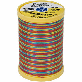 Coats Cotton Machine Gumballs Quilting Thread, 225 yd, Multicolor