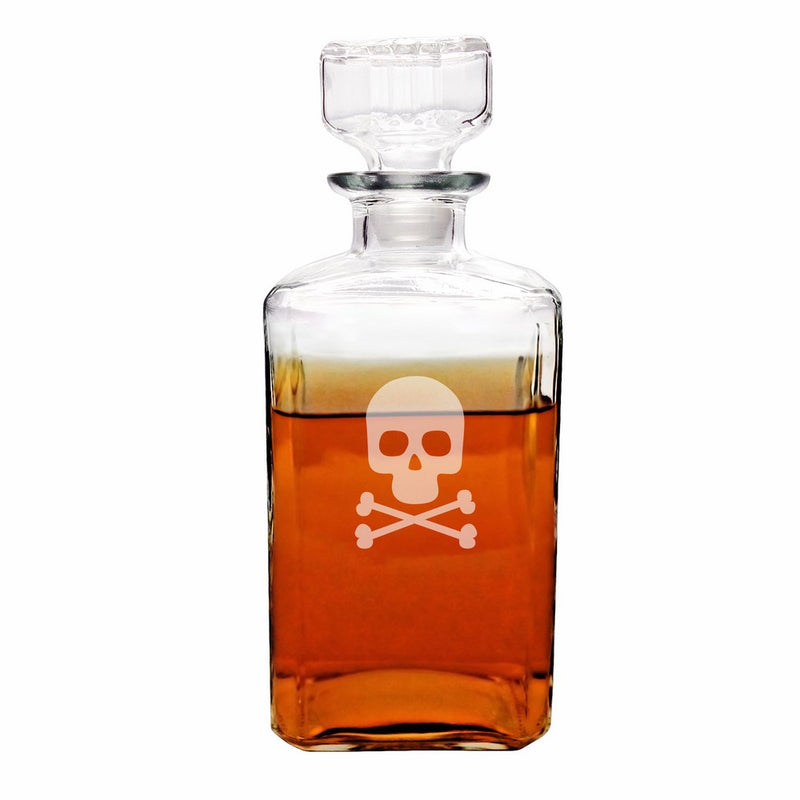 Cathy's Concepts Skull & Crossbones Spirits Decanter