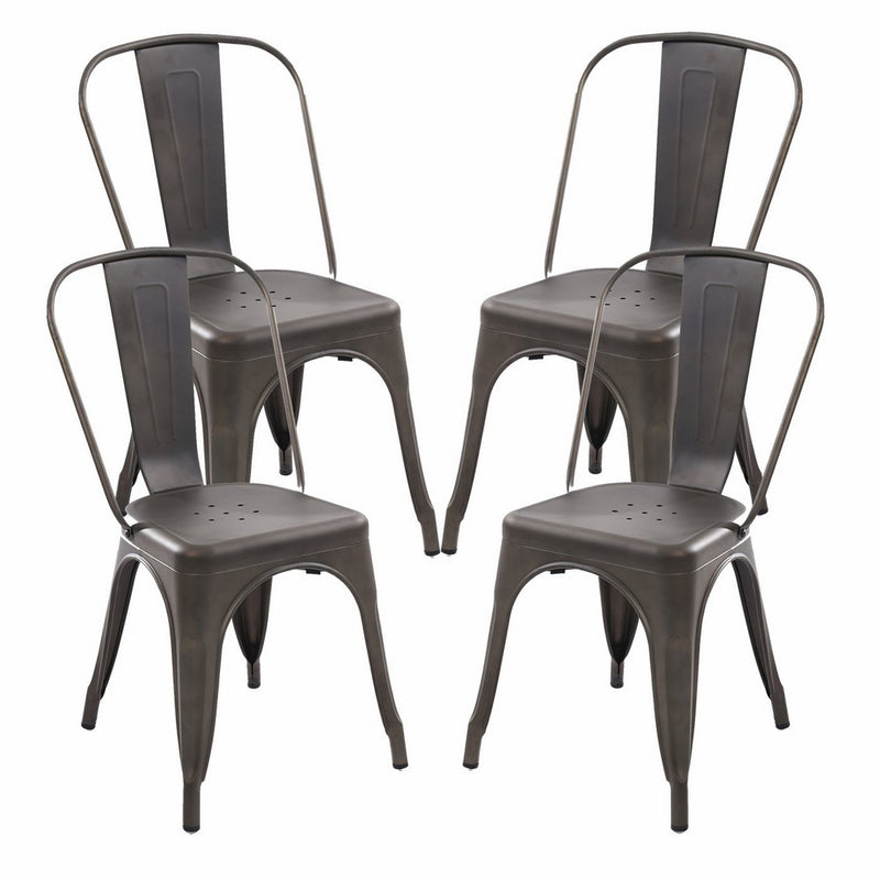 Poly and Bark Trattoria Side Chair in Bronze (Set of 4)