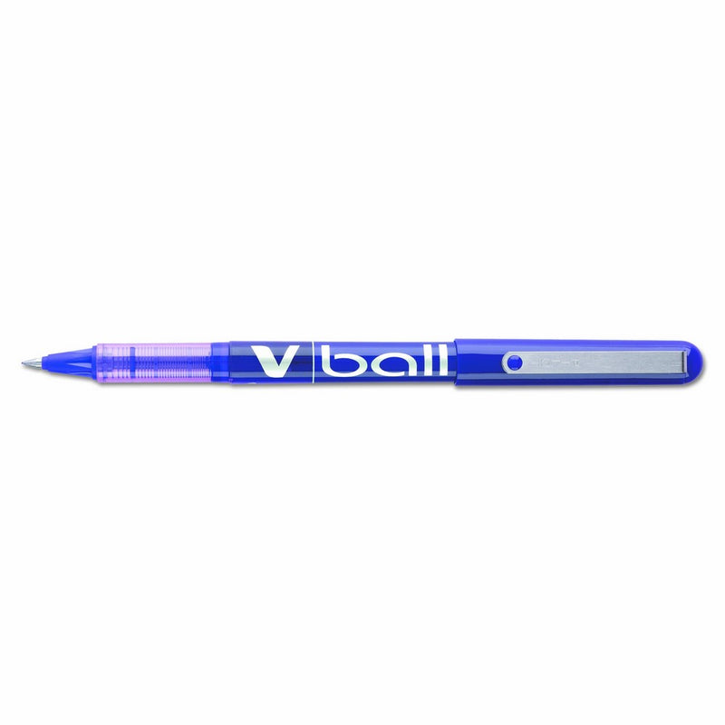 Pilot VBall Liquid Ink Roller Ball Stick Pen, Purple Ink.5mm (35210) - (Pack of 12)