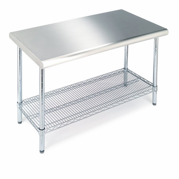 Seville Classics Commercial NSF Stainless Steel Top Worktable 49 x 24 inches