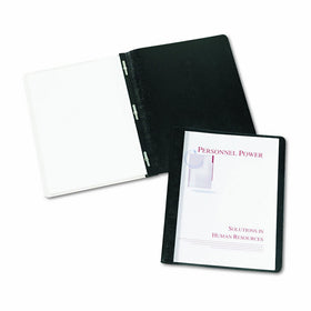 Avery Durable Clear Front Report Covers, Black, Pack of 25 (47960)