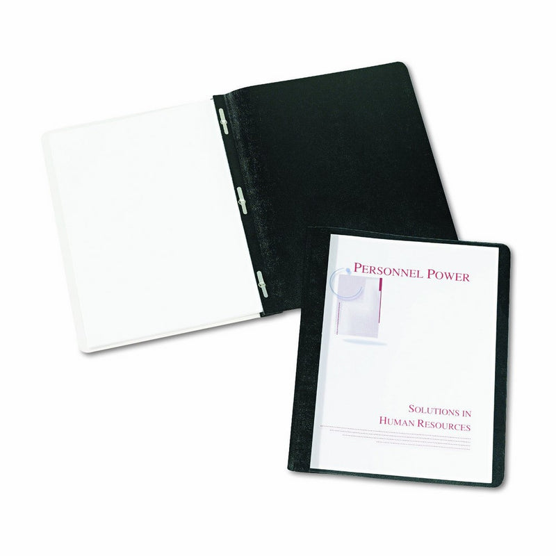 Avery Durable Clear Front Report Covers, Black, Pack of 25 (47960)