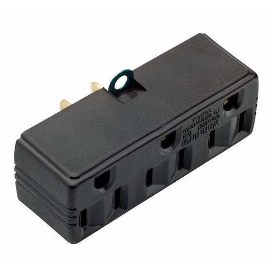 Legrand-Pass & Seymour 1219CC10 15-Amp Triple Adapter Great for Light Duty Applications, Brown