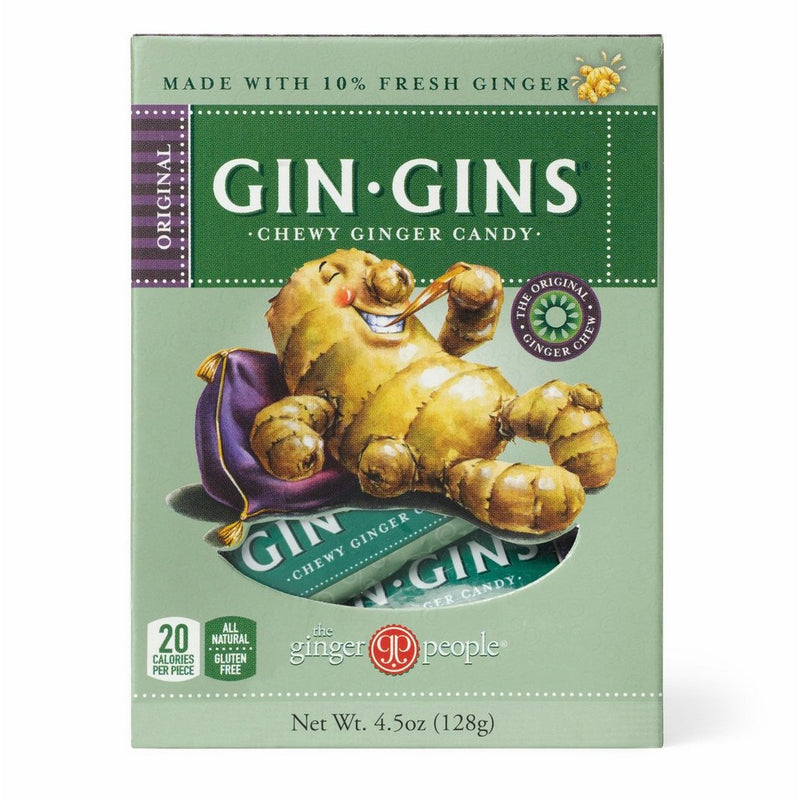 Gin Gins Original Chewy Ginger Candy Box 4.5oz (Pack of 12)