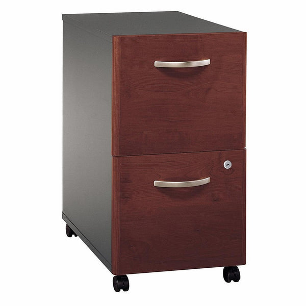 Bush Business Furniture Series C 2 Drawer Mobile File Cabinet in Hansen Cherry