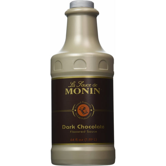 Monin Gourmet Dark Chocolate Sauce, 64 oz bottle