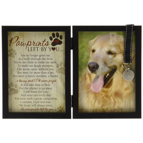 Pawprints Memorial Pet Tag Frame - Pawprints Left By You