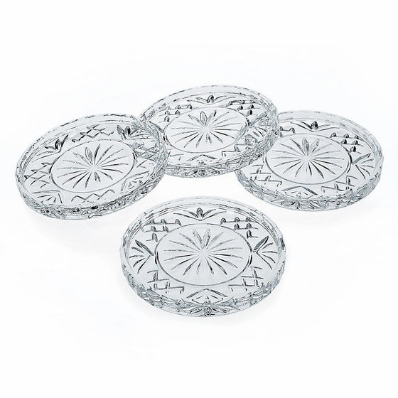 Godinger Crystal Dublin Coasters, Set of 4