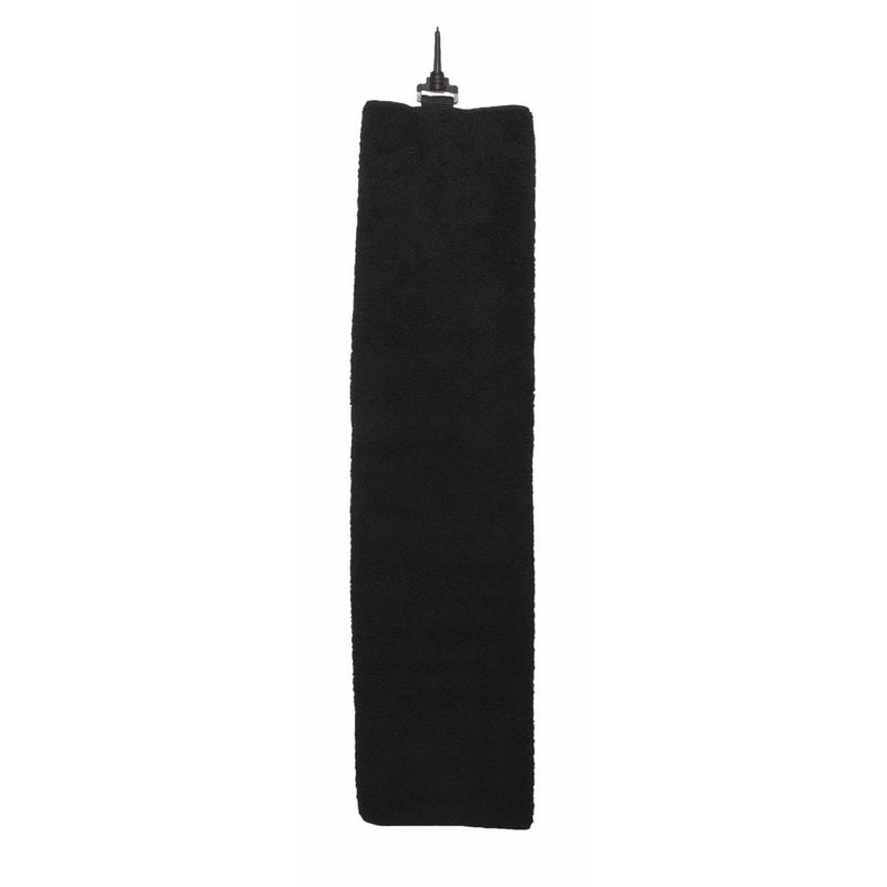 ProActive Sports Plush Microfiber 16” x 22” Tri Fold Golf Towel (Black)