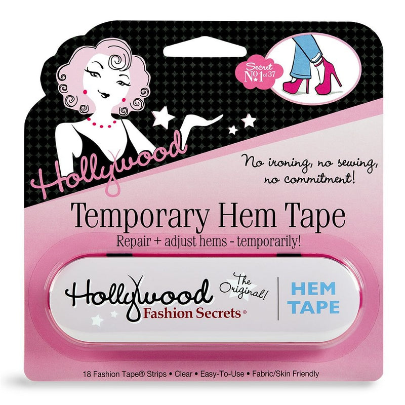 Hollywood Fashion Secrets Temporary Hem Tape, 18 fabric friendly adhesive tape strips