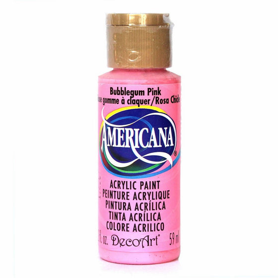 DecoArt Americana Acrylic Paint, 2-Ounce, Bubblegum Pink