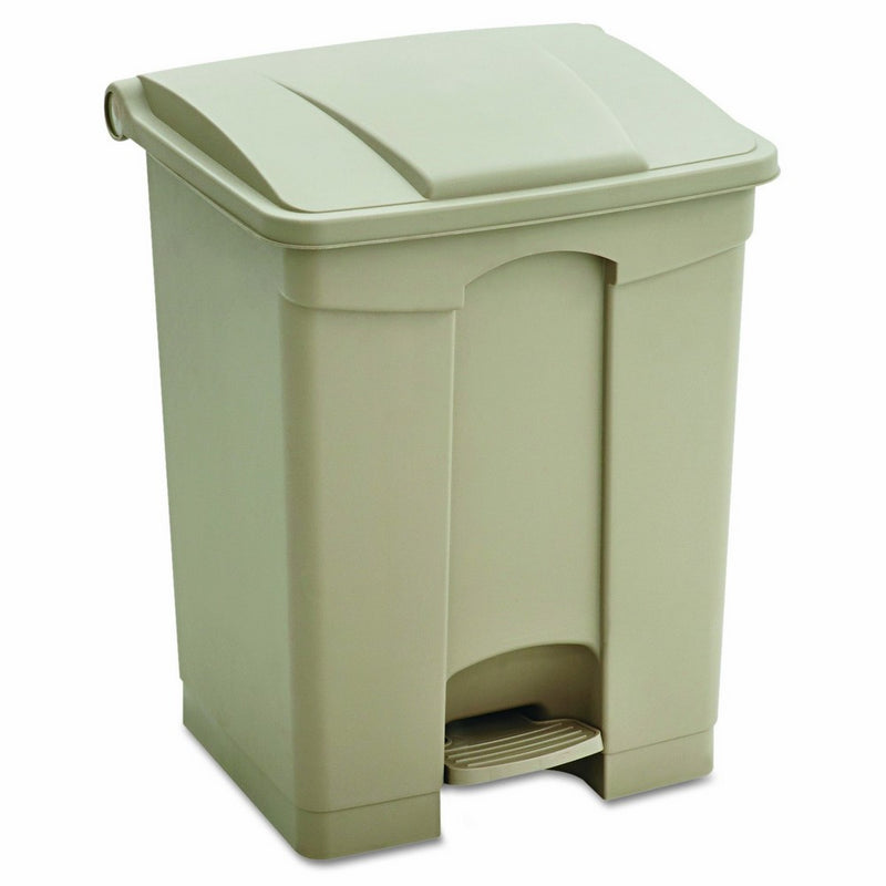 Safco Products 9923TN Plastic Step-On Trash Can, 23-Gallon, Tan