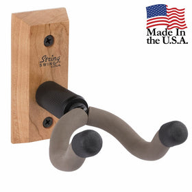 String Swing CC01K-C Hardwood Home & Studio Wall Mount Guitar Keeper - Cherry