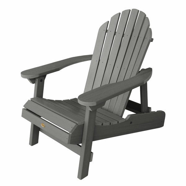 Highwood Hamilton Folding and Reclining Adirondack Chair, Adult Size, Coastal Teak