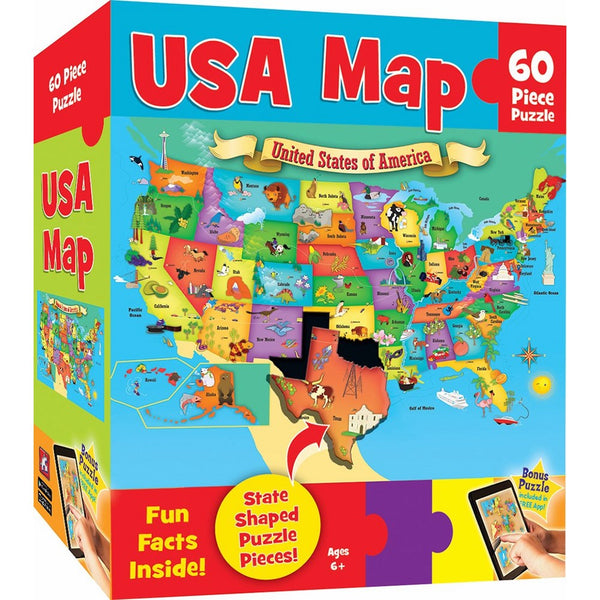 MasterPieces Explorer Kids - USA Map - 60 Piece Kids Puzzle