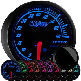 GlowShift Elite 10 Color 60 PSI Electronic Boost Gauge