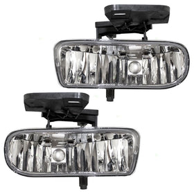 Driver and Passenger Fog Lights Lamps Replacement for GMC Pickup Truck SUV 10385054 10385055