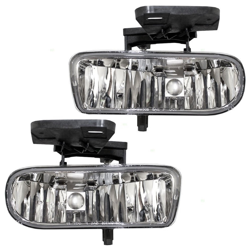 Driver and Passenger Fog Lights Lamps Replacement for GMC Pickup Truck SUV 10385054 10385055