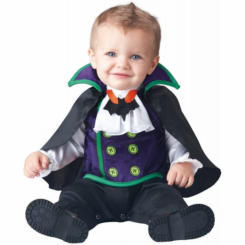 InCharacter Baby Boy's Count Cutie Vampire Costume, Black/Purple, Medium