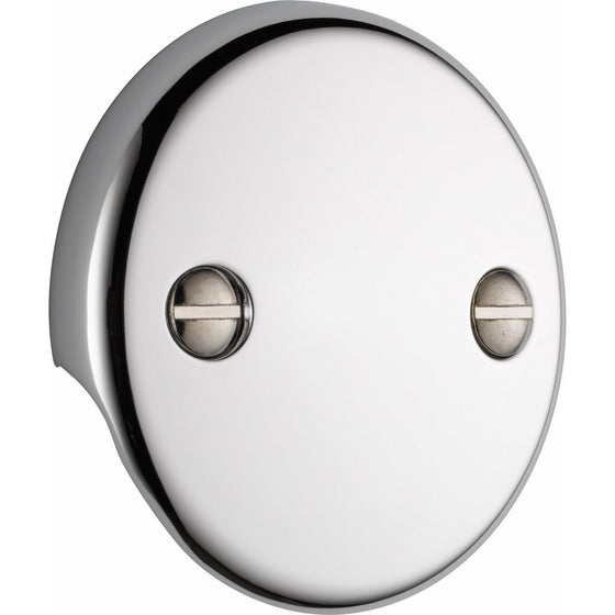 Delta Faucet U2693-PK Overflow Plate 2 Hole Tub Drain, Chrome