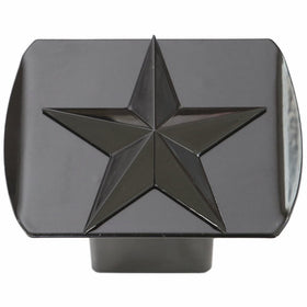Texas Lone Star 3d Black Emblem on Black Trailer Metal Hitch Cover Fits 2" Receivers