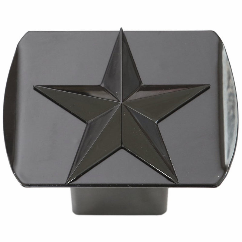 Texas Lone Star 3d Black Emblem on Black Trailer Metal Hitch Cover Fits 2" Receivers