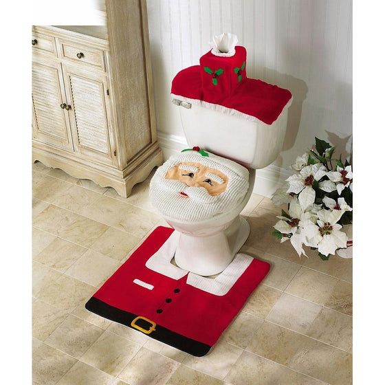 Generic Santa Toilet Seat Cover and Rug Set