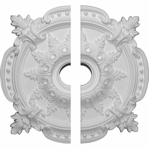 Ekena Millwork CM28BE2 28 3/8"OD x 4 1/2"ID x 1 5/8"P Benson Classic Ceiling Medallion, Fits Canopies up to 6-1/2", 2 Piece