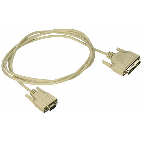 C2G 02518 DB9 Female to DB25 Male Serial RS232 Modem Cable, Beige (6 Feet, 1.82 Meters)