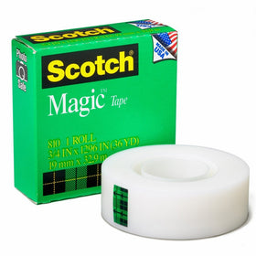 Scotch Magic Tape, Invisible, Trusted Favorite, Numerous Applications, Engineered for Mending, Standard Width, 3/4 x 1296 Inches, Boxed, 1 Roll, 810 (T9641810)