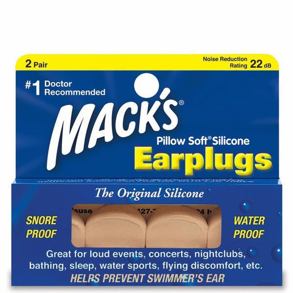 Mack's Pillow Soft Earplugs, Original Silicone, 2 pr