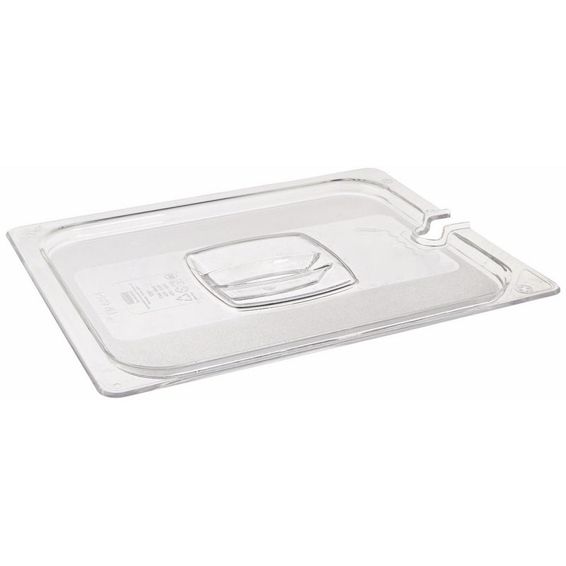 Rubbermaid Commercial Products FG128P86CLR 1/2 Size Cold Food Pan Cover with Utensil Notch